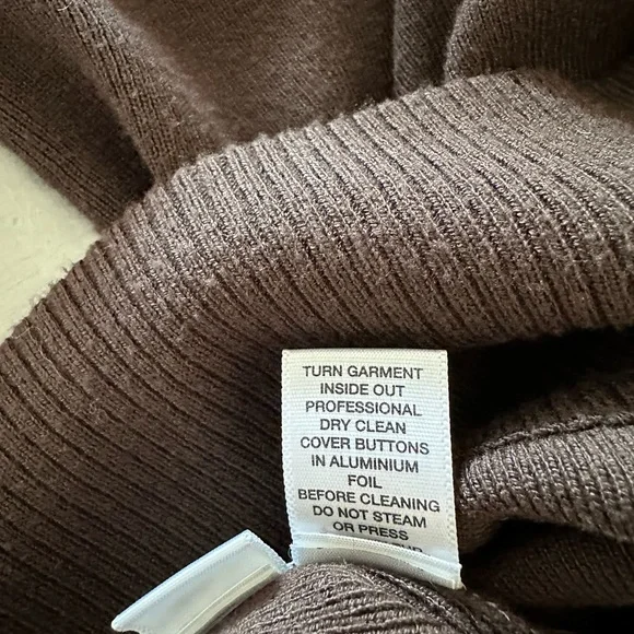 Ann Taylor Loft Brown Cardigan with Faux Fur Collar - Picture 8 of 10